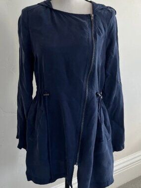 Melloday Navy Hooded Ankora Jacket – Size L (NWT)